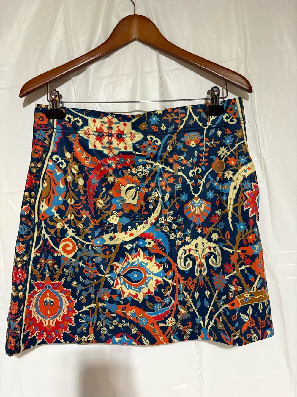 Gretchen Scott Women’s Navy Floral Paisley A-Line Skort